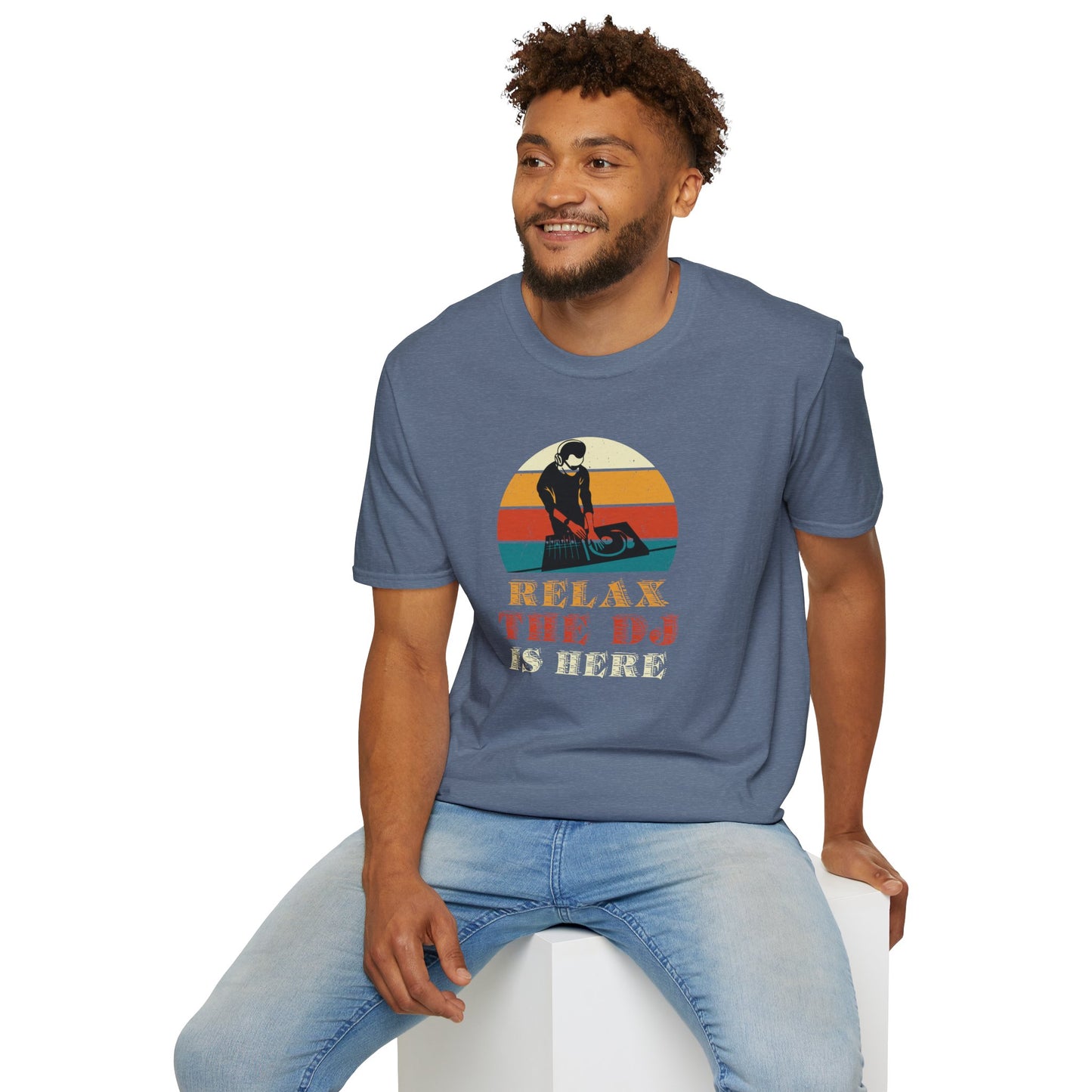 Relax DJ Unisex Softstyle T-Shirt, DJ Gift, Music Lover Tee, Casual Summer Shirt, Relaxation Apparel