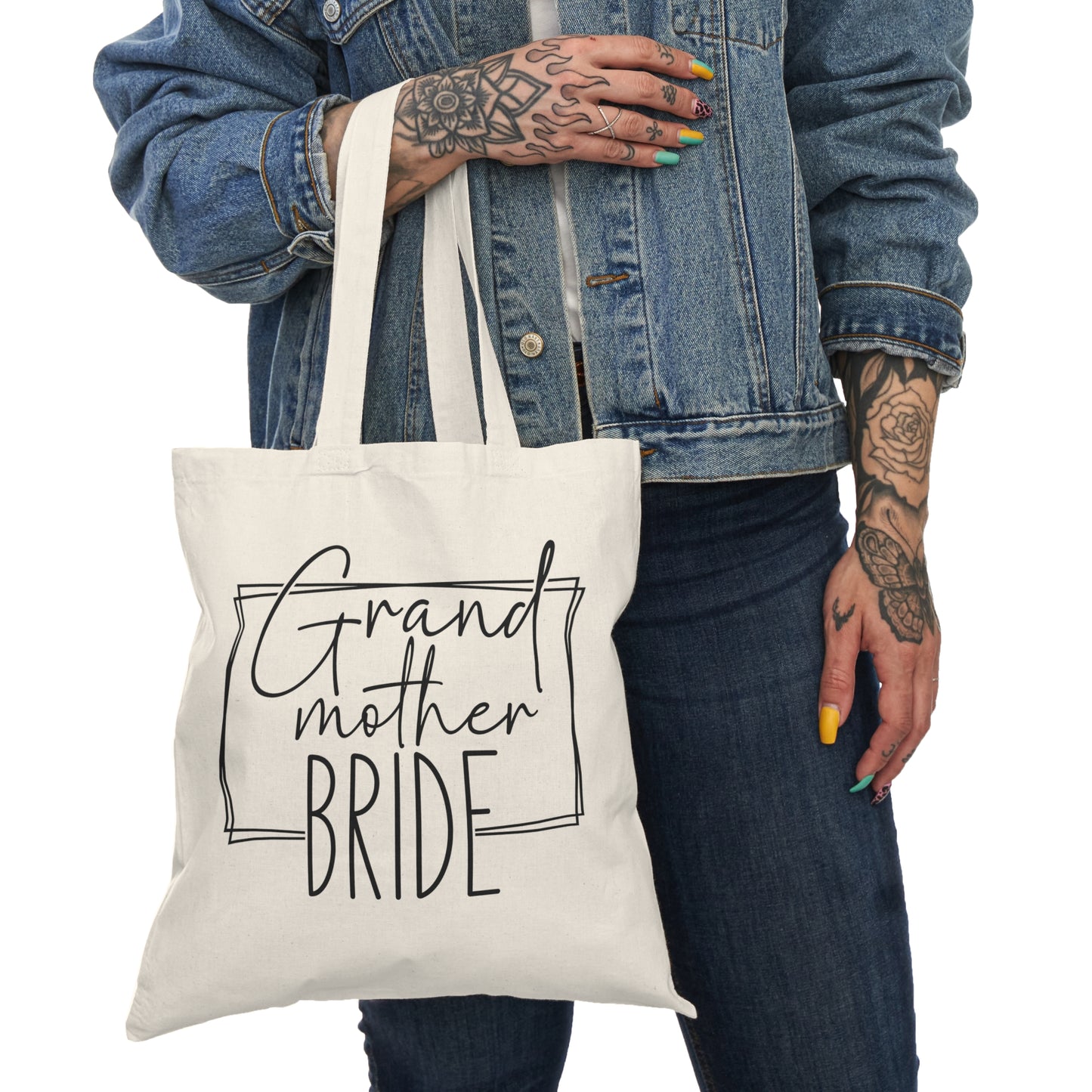 Customizable Wedding Tote Bag for Grandmother of Bride