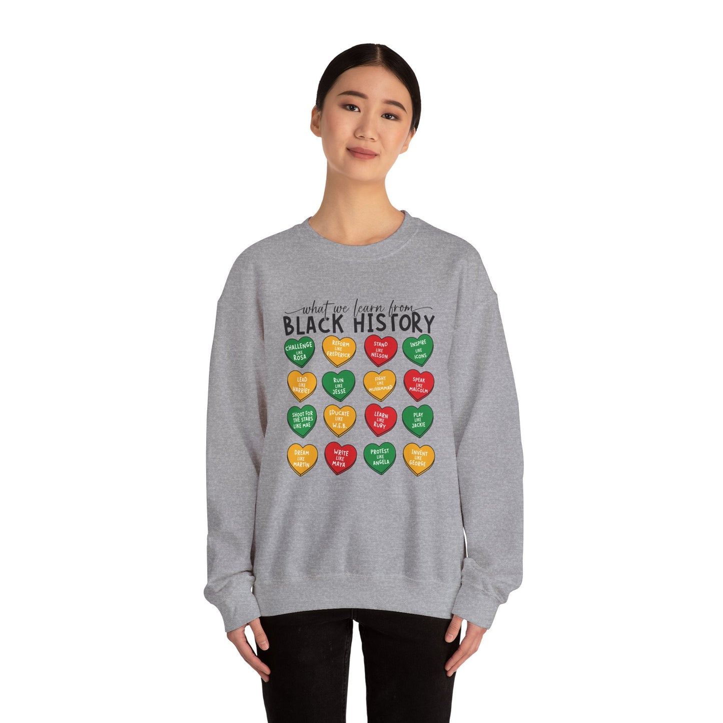 Black History Conversation Hearts Sweatshirt