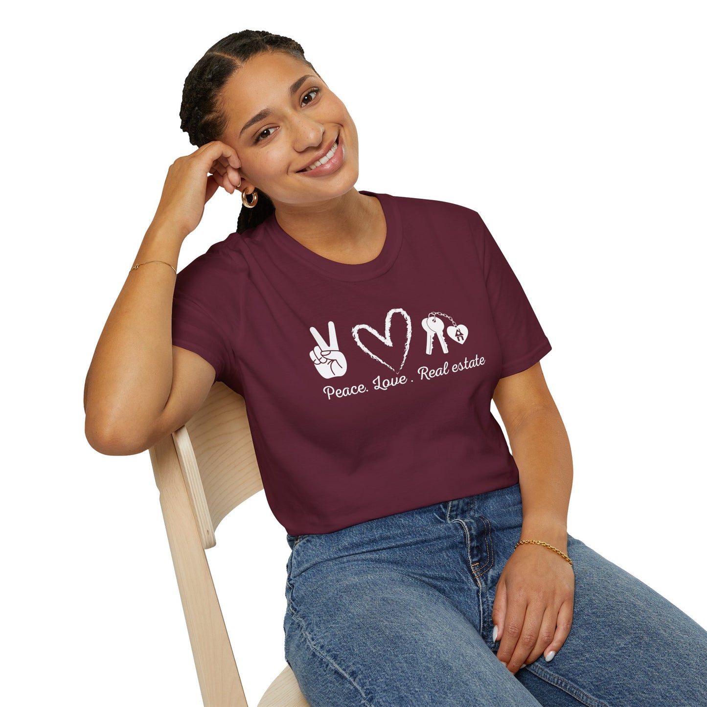 Peace Love Real Estate Unisex T-Shirt