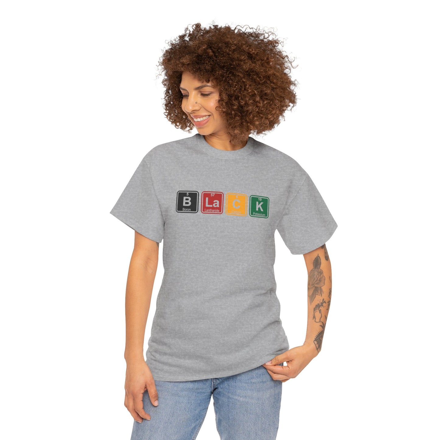 Black Blocks Graphic Tee — Periodic Style Black Empowerment Shirt
