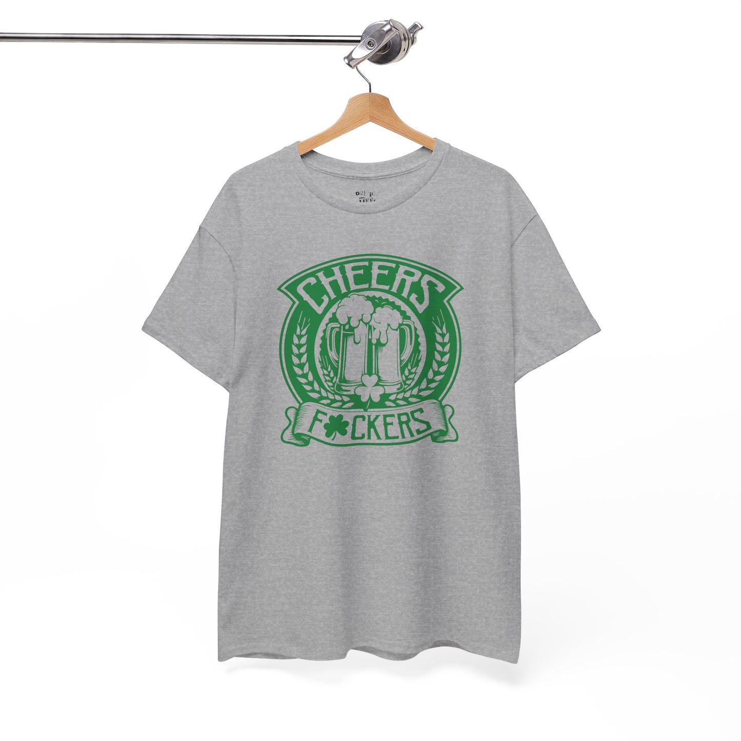 Cheers F*ckers Unisex Heavy Cotton Tee - Fun St. Patrick's Day Party Shirt