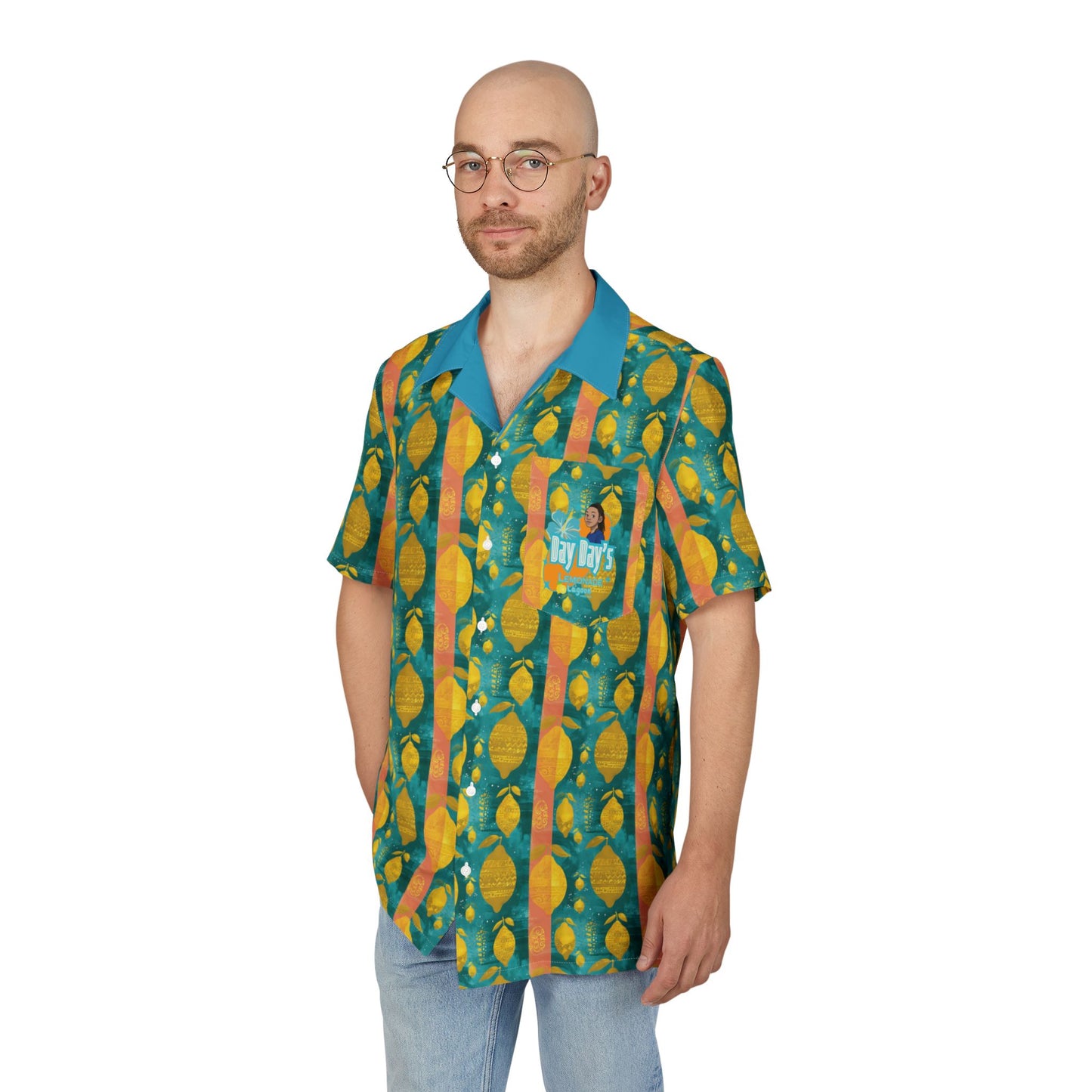 Day Day's Lemonade Lagoon Official Hawaiian shirt. Tropical Pineapple Button-Down Shirt for Beach Lovers