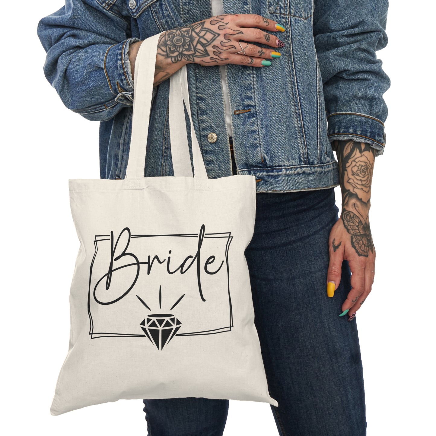 Customizable Wedding Tote Bag for Bride - Gem