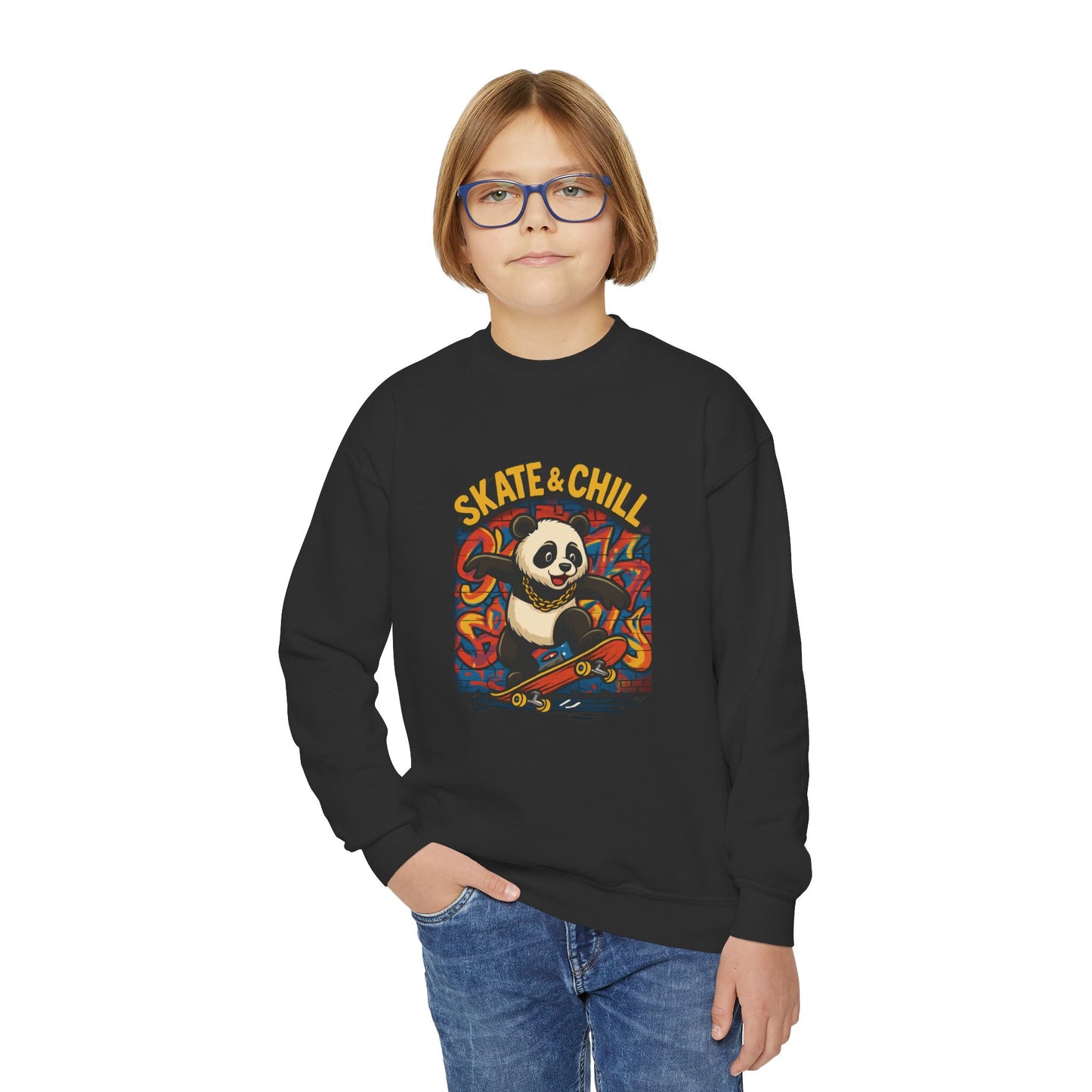 Skate & Chill Youth Crewneck Sweatshirt,