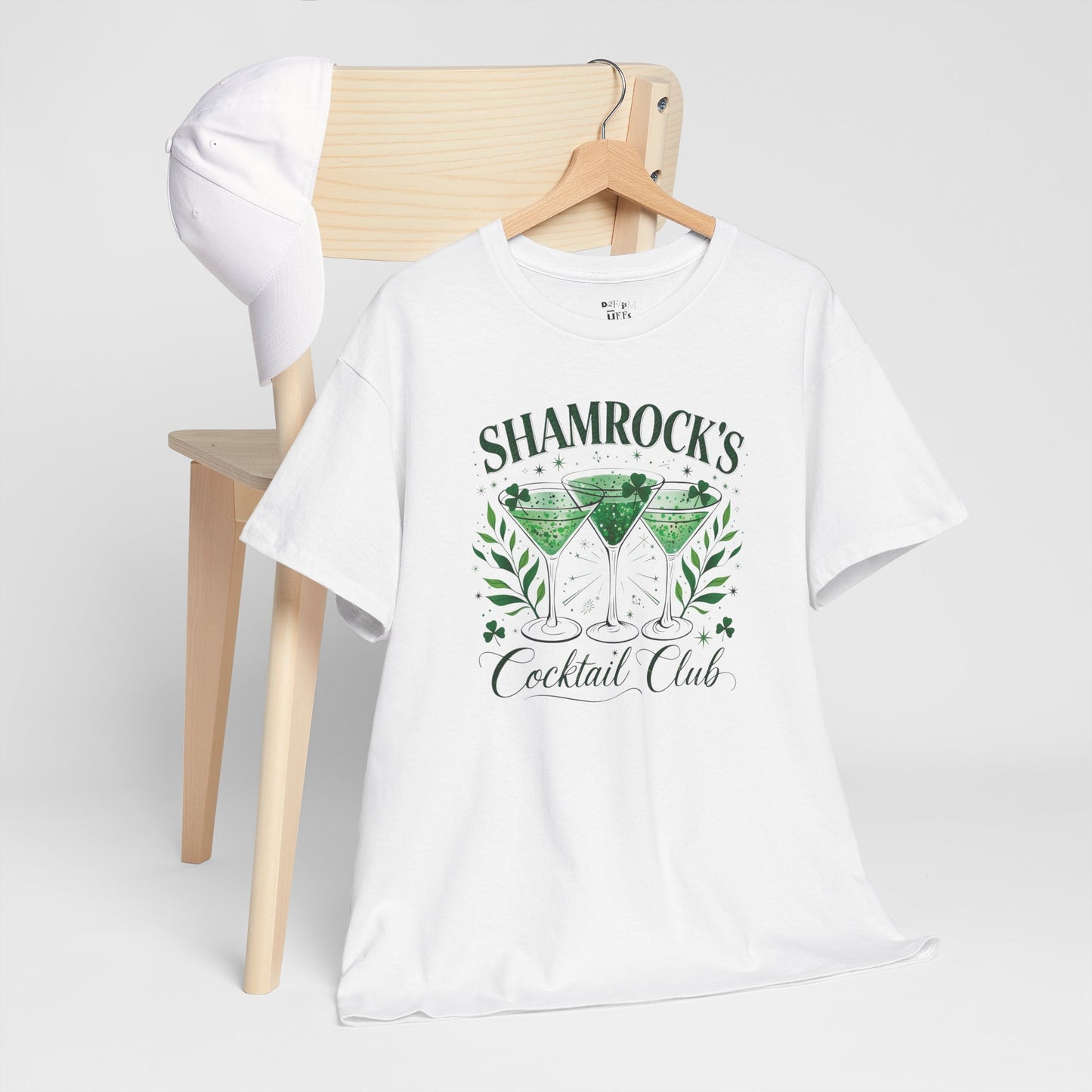 Shamrock's Cocktail Club Unisex Heavy Cotton Tee - Perfect for St. Patrick's Day Celebrations