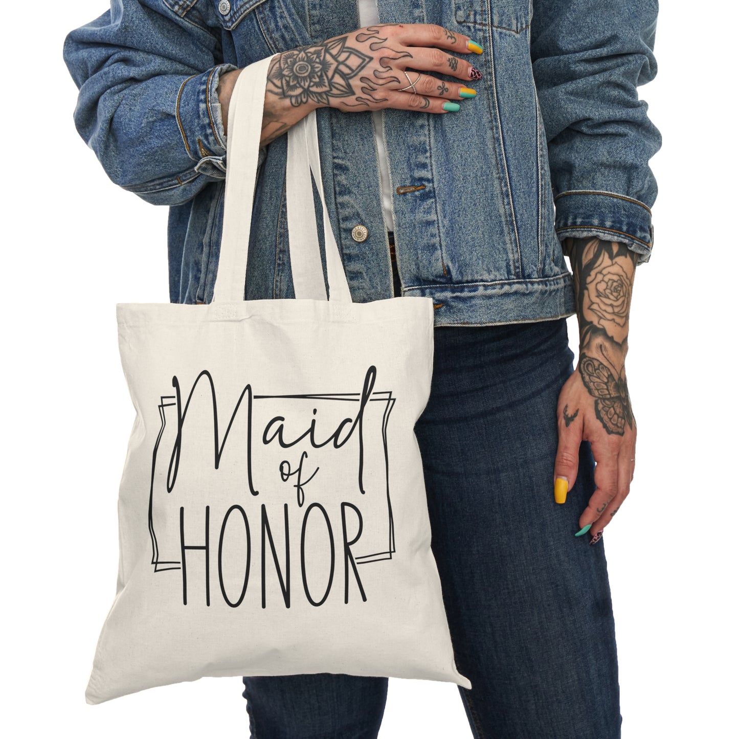 Customizable Wedding Tote Bag for Maid of Honor