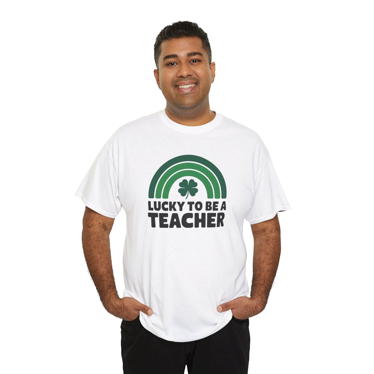 Lucky to Be a Teacher Unisex Heavy Cotton Tee