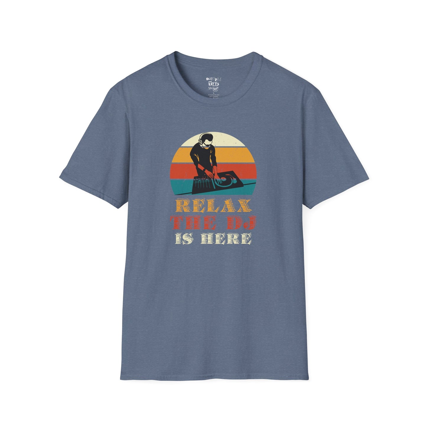 Relax DJ Unisex Softstyle T-Shirt, DJ Gift, Music Lover Tee, Casual Summer Shirt, Relaxation Apparel
