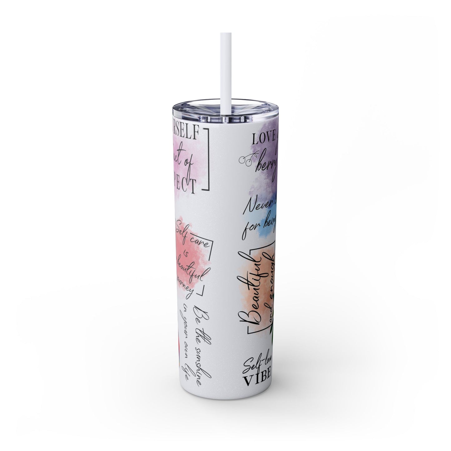 Self-Love Inspirational Skinny Tumbler