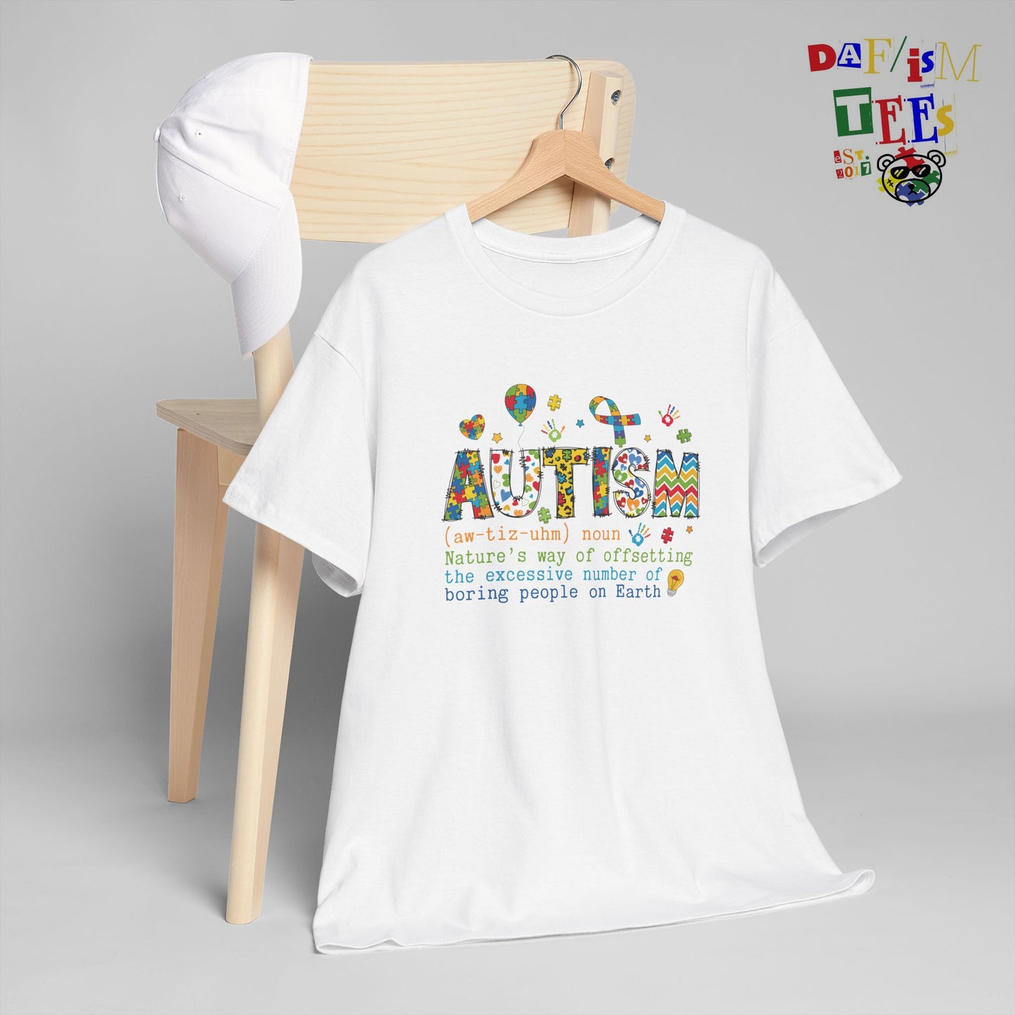 Autism Awareness - Definition T-Shirt | Unisex Heavy Cotton Tee | Colorful Graphic Design