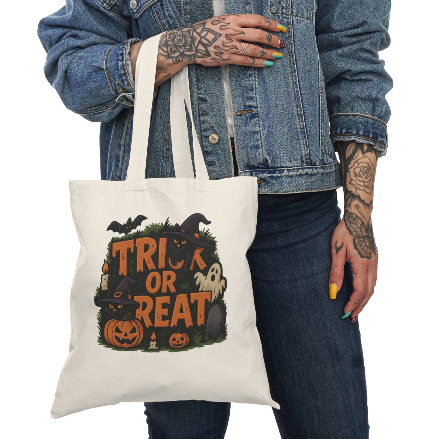 Halloween Trick or Treat Tote Bag | Customizable