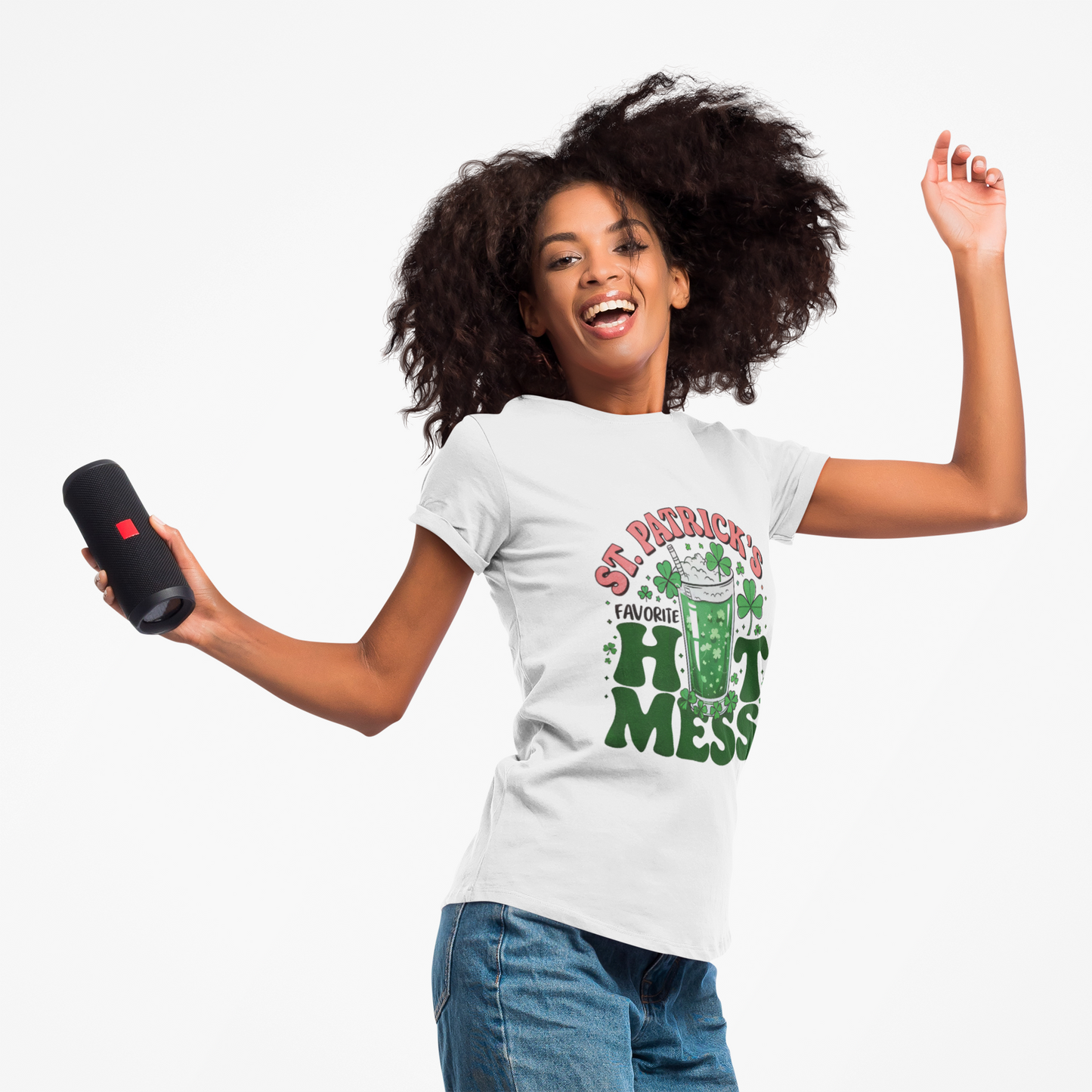 St. Patrick's Day Unisex Heavy Cotton Tee - Favorite Hot Mess Design