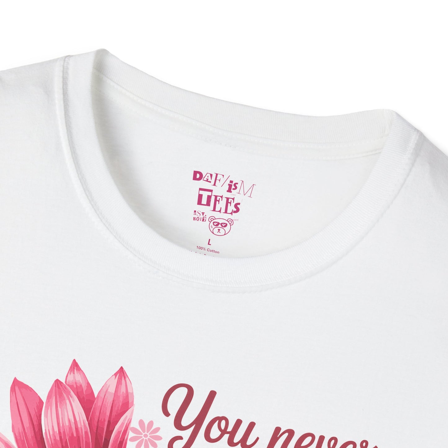 Breast Cancer Awareness Positive Vibes Floral T-Shirt