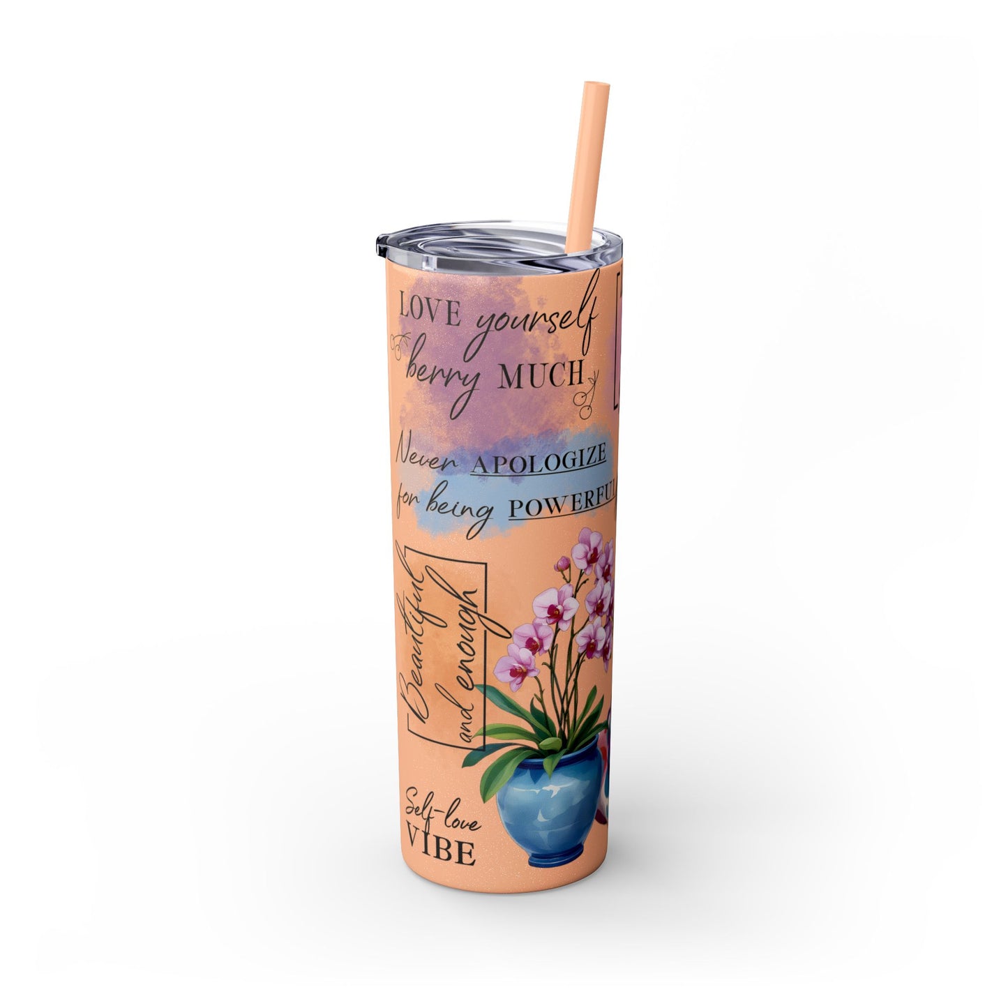 Self-Love Inspirational Skinny Tumbler