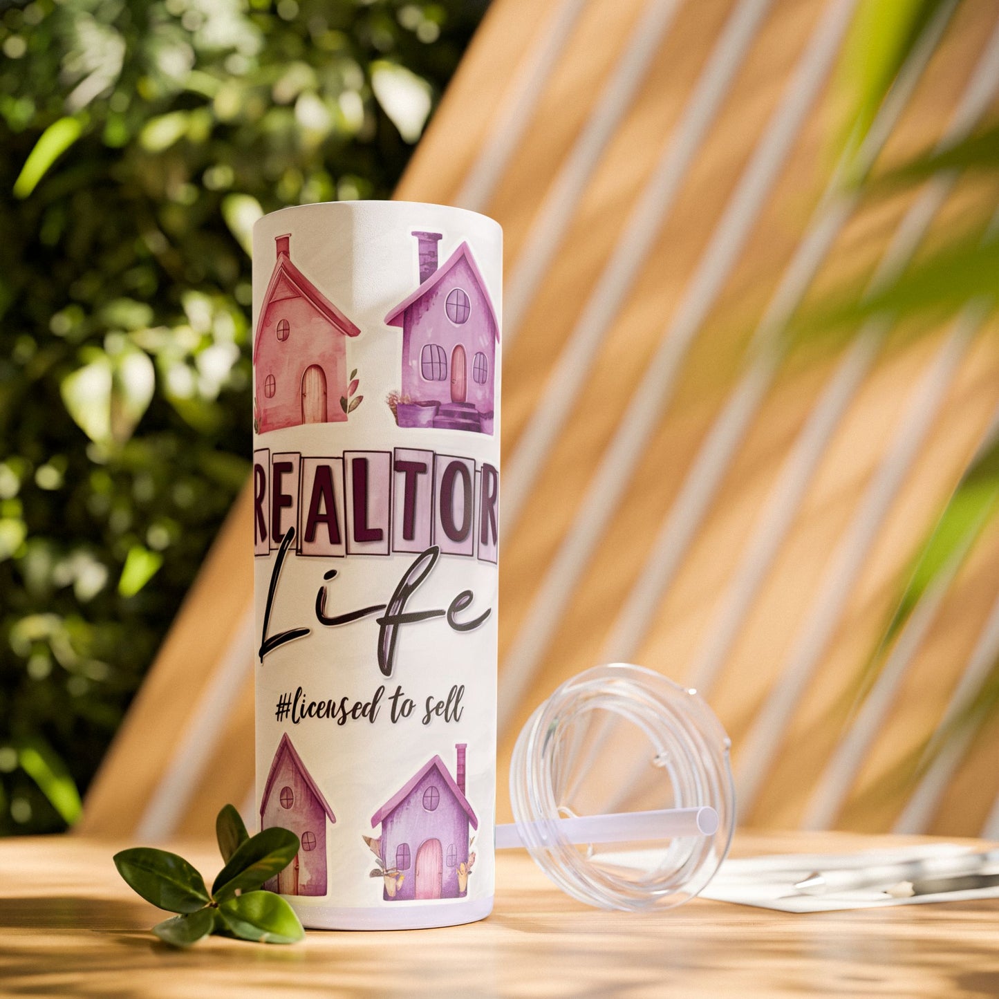 Realtor Life Tumbler, 20oz Skinny Drinkware for Real Estate Agents, Housewarming Gift, Personalized Travel Mug, Office Accessories