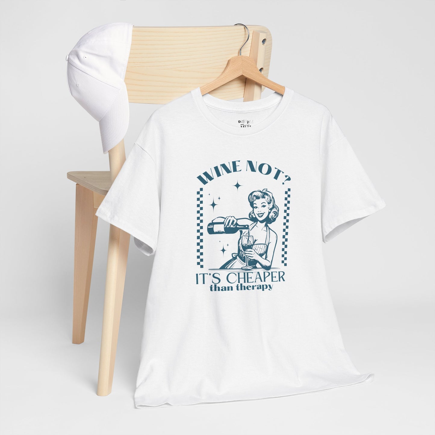 T-Shirt - Wine Not Funny Wine Lover Typography Tee