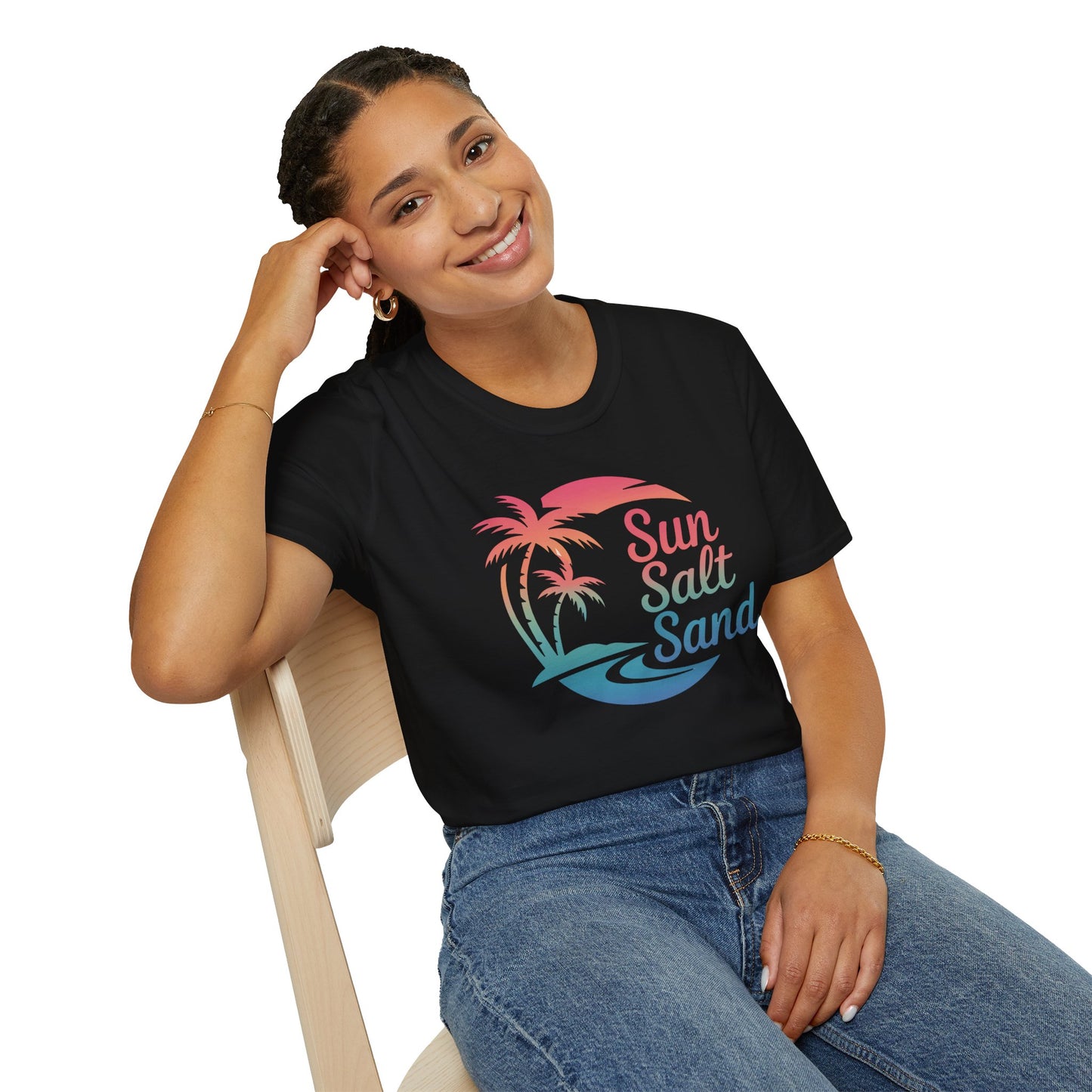 Sun, Salt, and Sand T-Shirt | Unisex Beach Vibes Tee | Perfect for Summer, Casual Wear, Vacation, Beach Lovers, Gifts