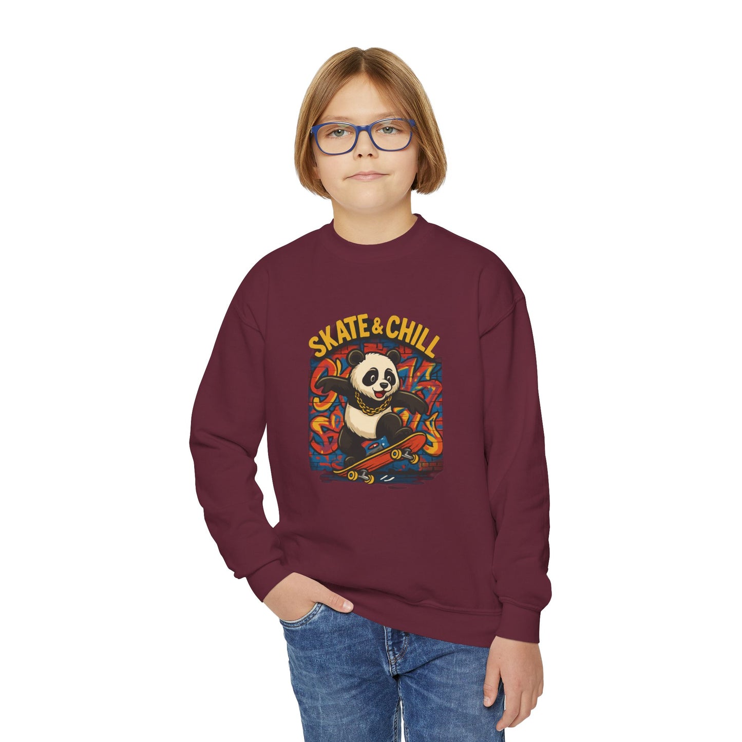 Skate & Chill Youth Crewneck Sweatshirt,