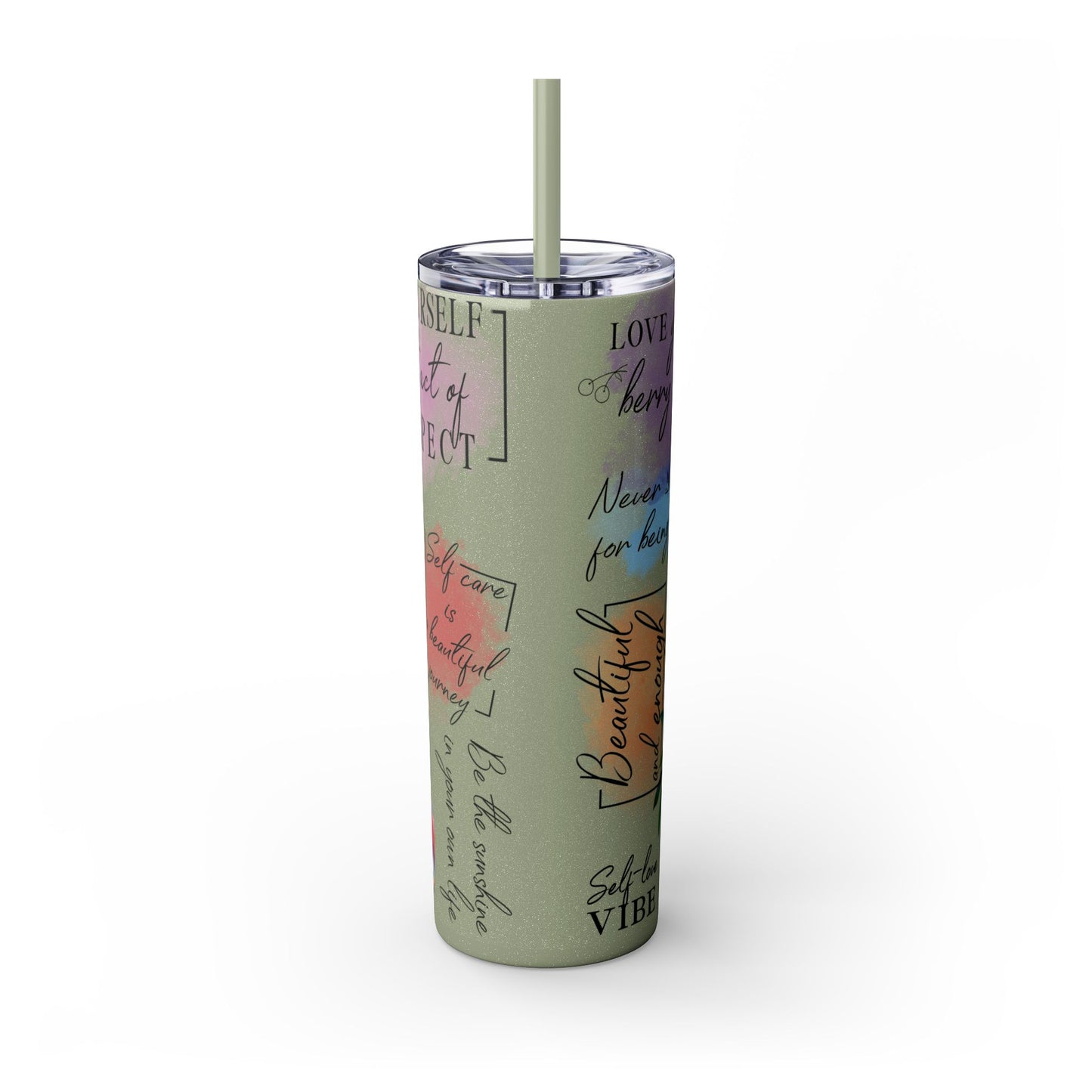 Self-Love Inspirational Skinny Tumbler