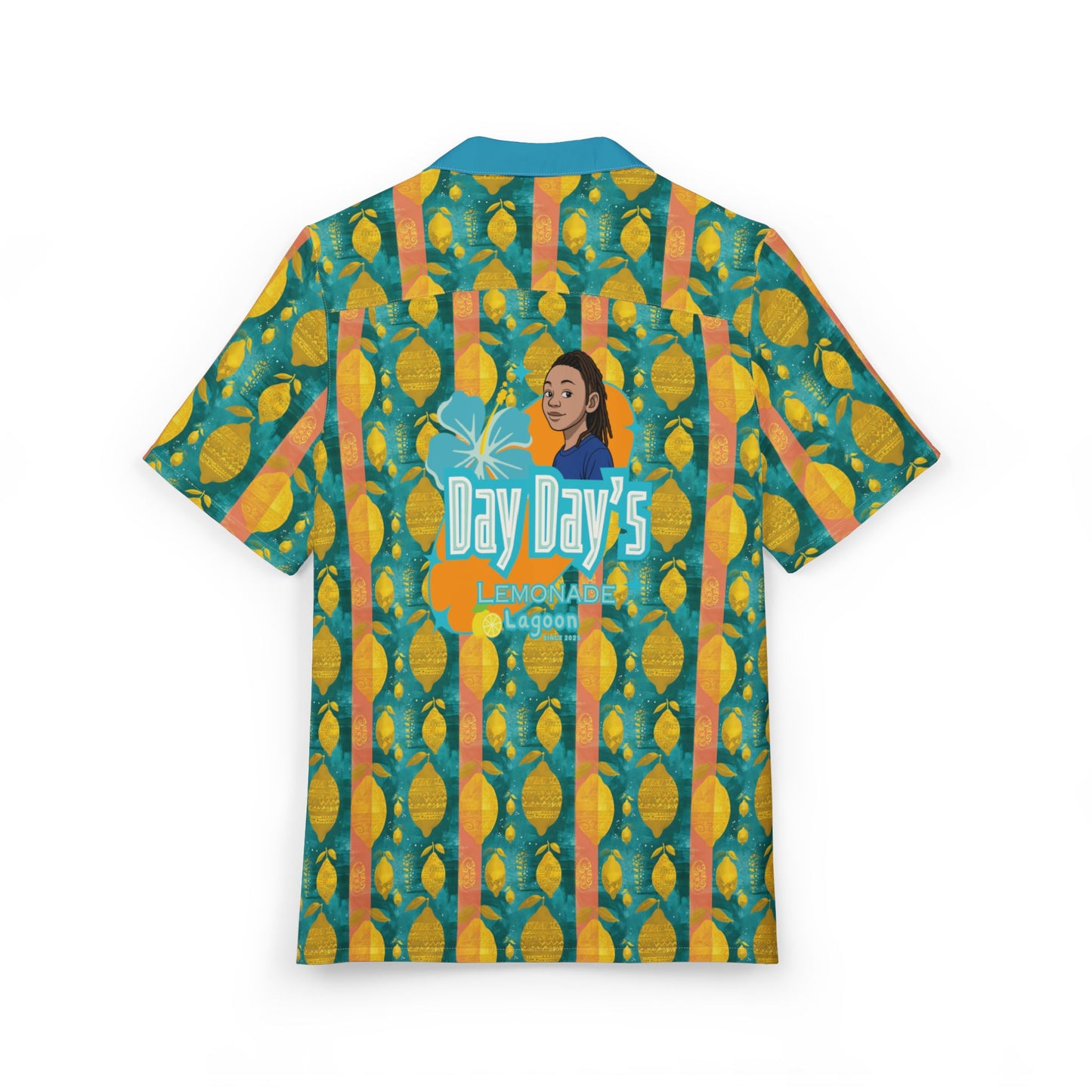 Day Day's Lemonade Lagoon Official Hawaiian shirt. Tropical Pineapple Button-Down Shirt for Beach Lovers