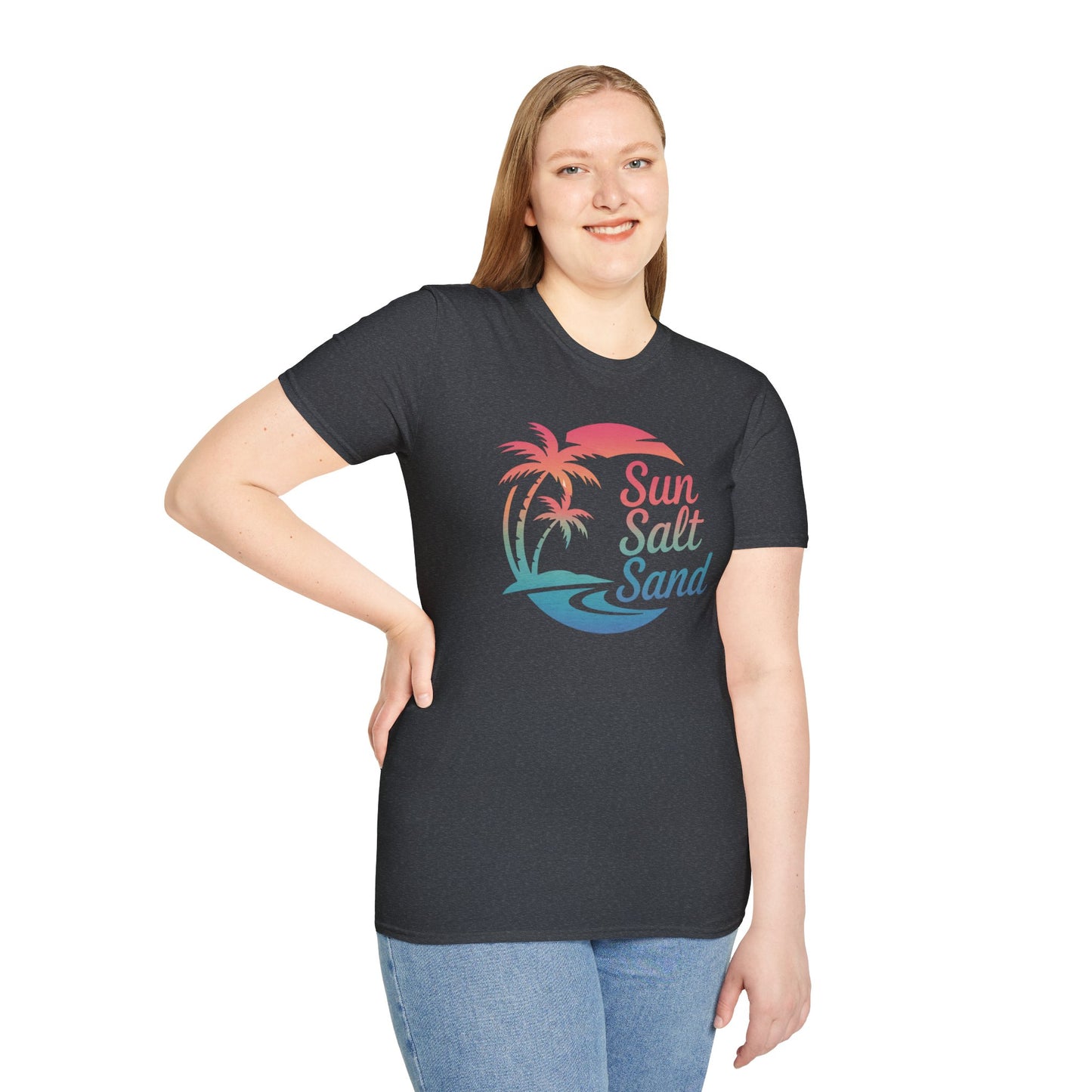 Sun, Salt, and Sand T-Shirt | Unisex Beach Vibes Tee | Perfect for Summer, Casual Wear, Vacation, Beach Lovers, Gifts