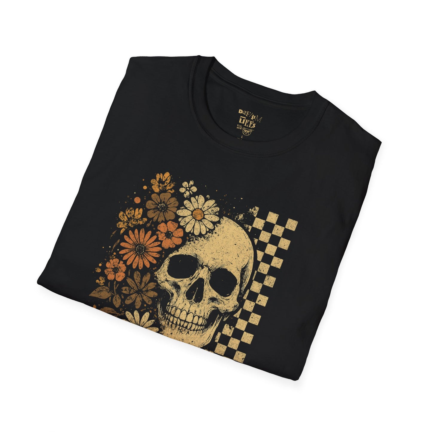 Skull and Floral Vintage Tee