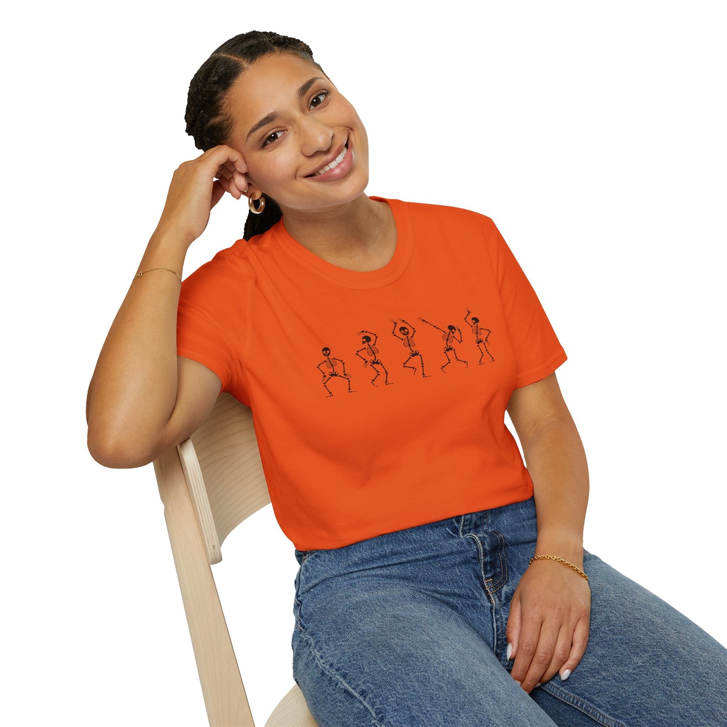 Skeleton Dance Moves Family Halloween Tee - Adult