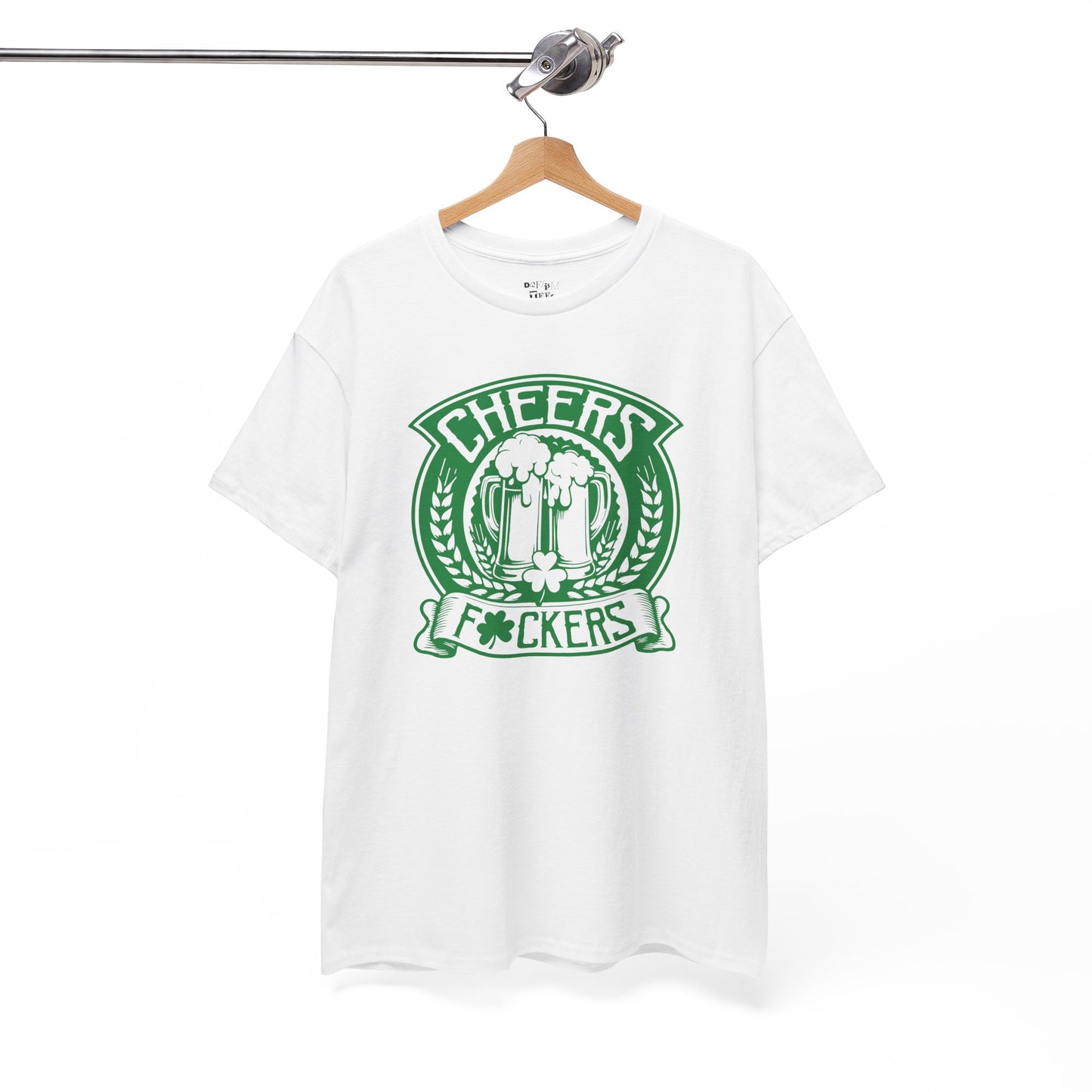 Cheers F*ckers Unisex Heavy Cotton Tee - Fun St. Patrick's Day Party Shirt