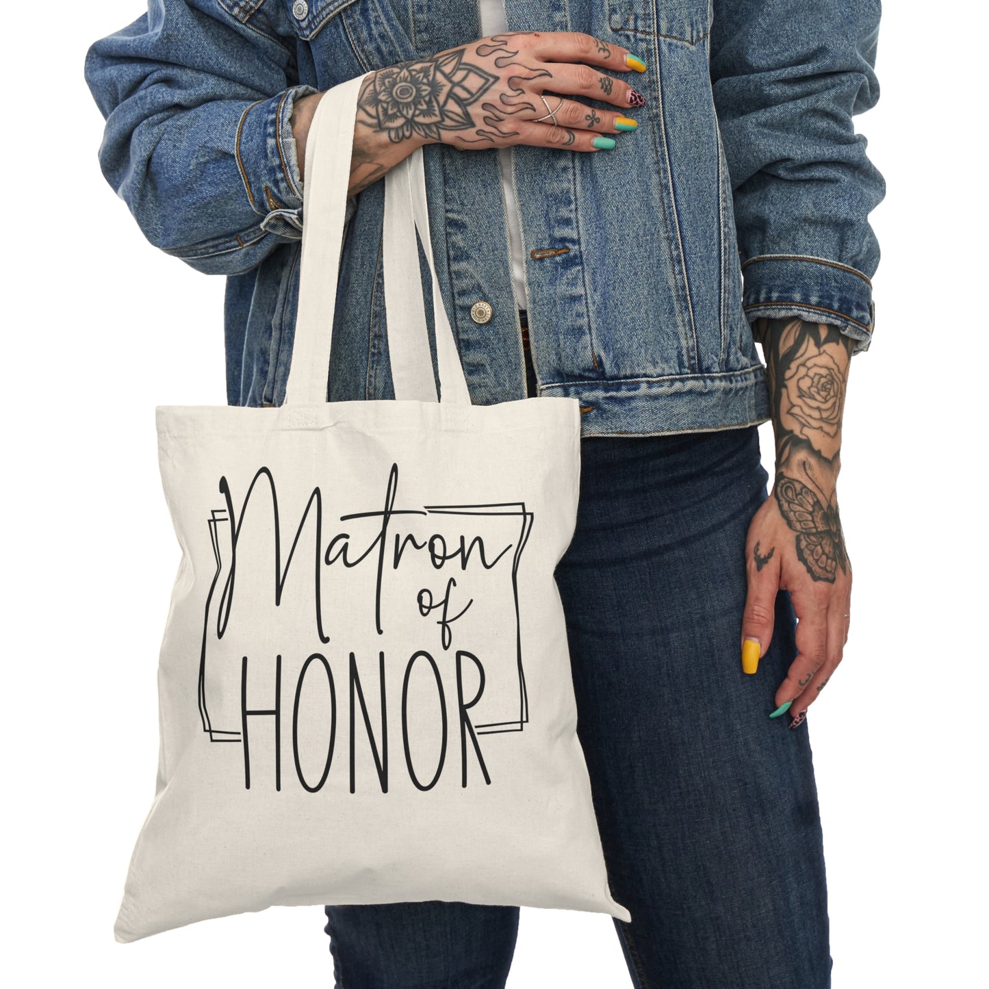 Customizable Wedding Tote Bag for Matron of Honor