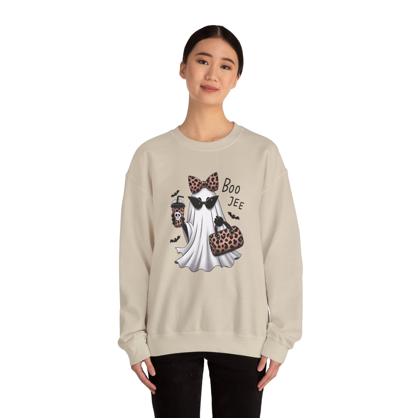 Boo Jee Halloween Ghost Crewneck Sweatshirt