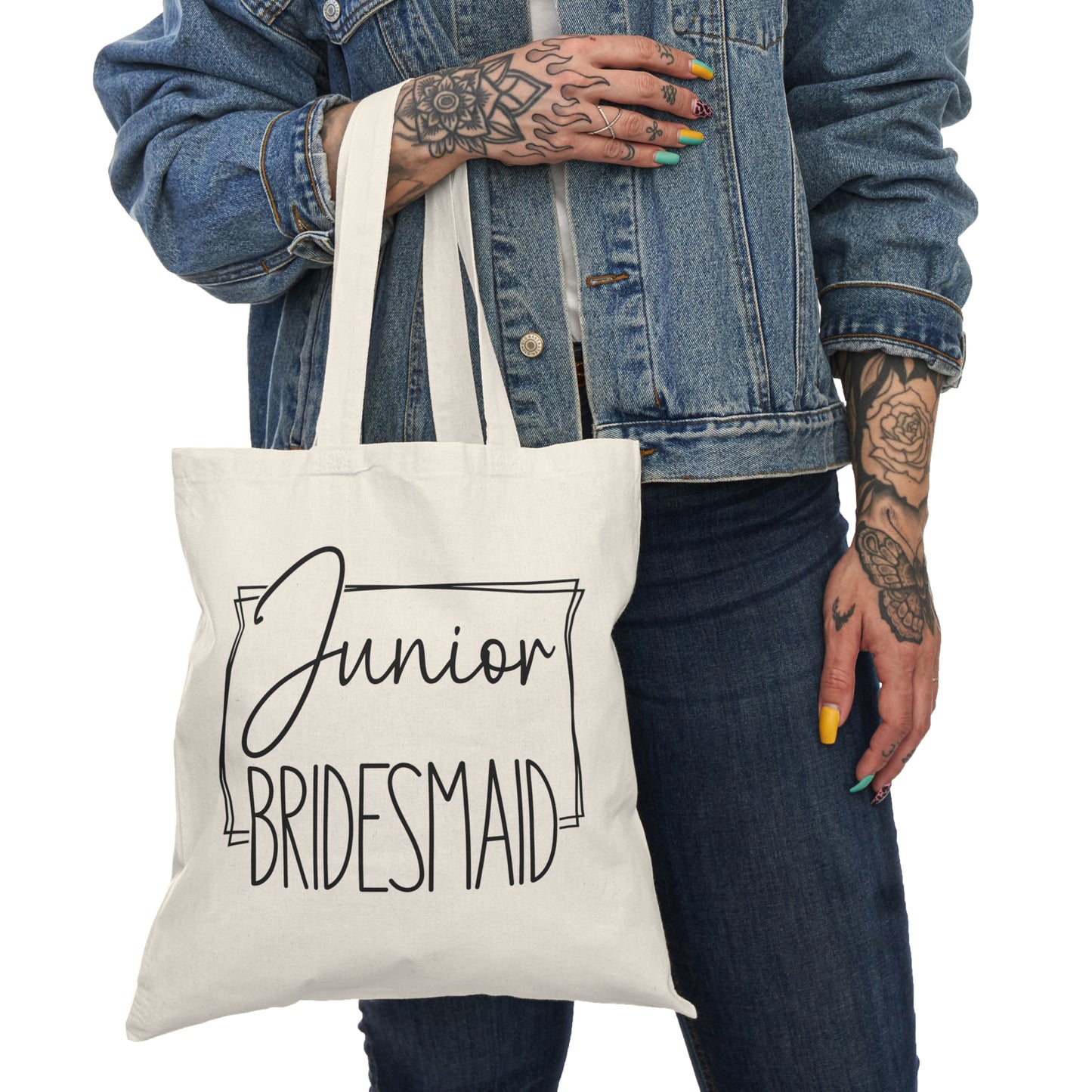 Customizable Wedding Tote for Junior Bridesmaid