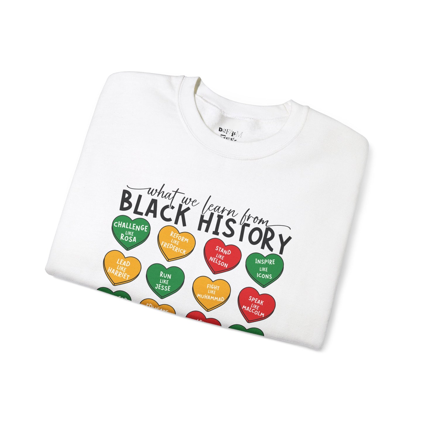 Black History Conversation Hearts Sweatshirt