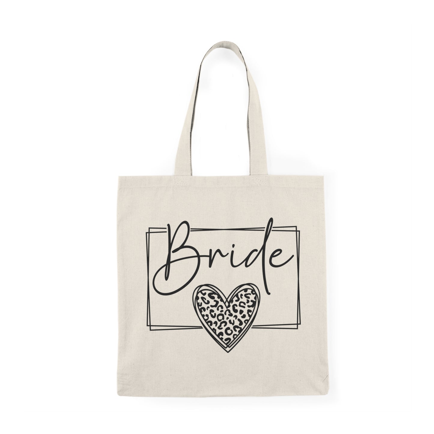 Customizable Wedding Tote Bag for Bride - Chetah Heart
