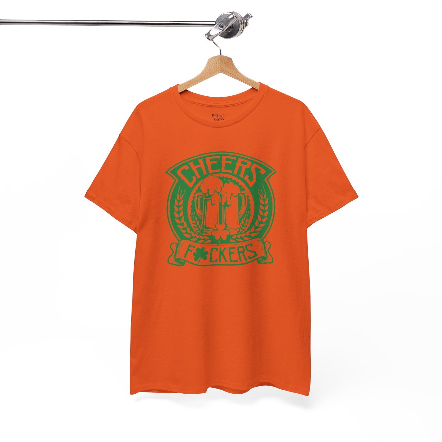 Cheers F*ckers Unisex Heavy Cotton Tee - Fun St. Patrick's Day Party Shirt