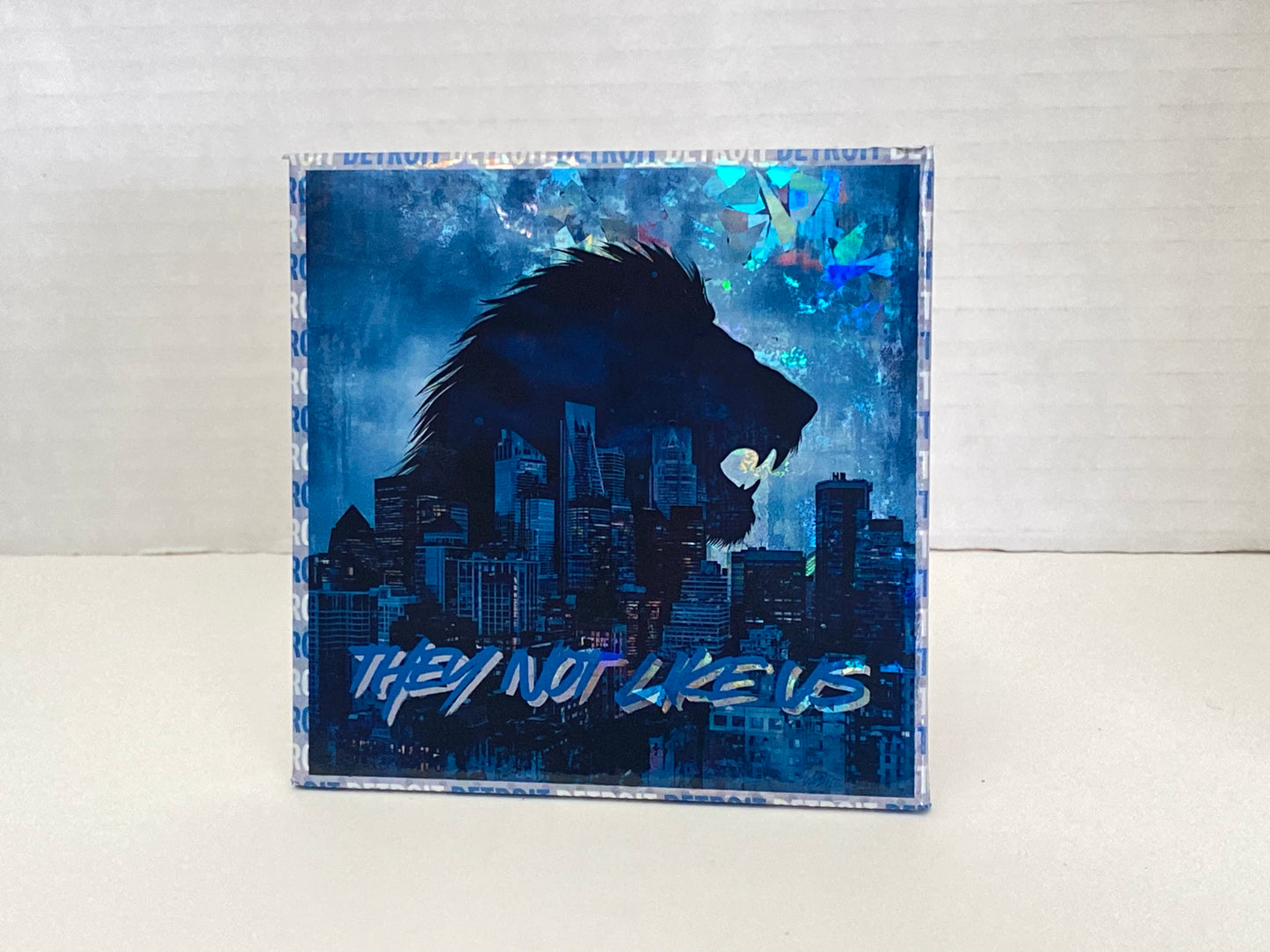 Detroit Lions Customized Coaster 4pc Gift Set - They Not Like US
