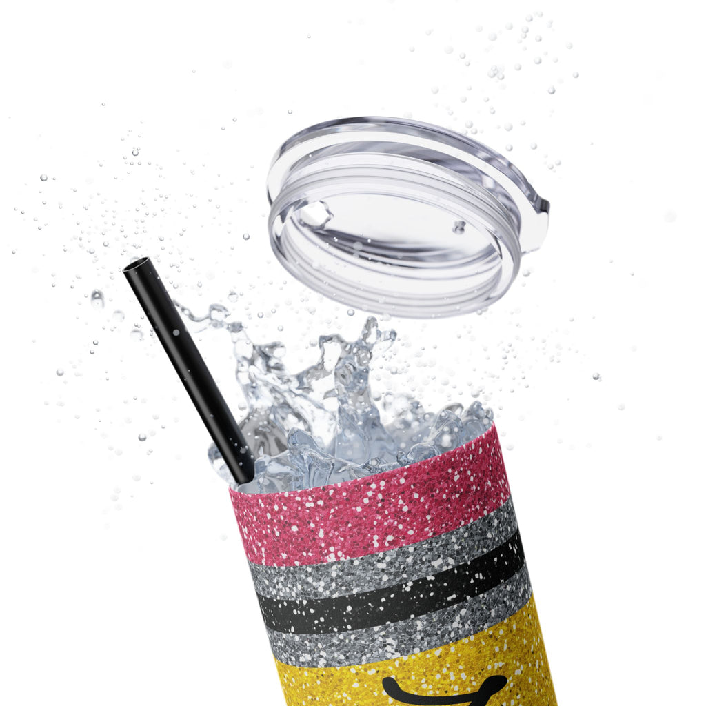 Glitter Pencil Skinny Tumbler 20oz Drinkware - Personalized