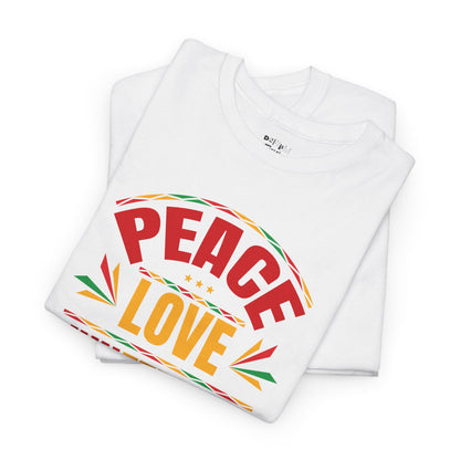Peace Love Juneteenth Unisex Heavy Cotton Tee