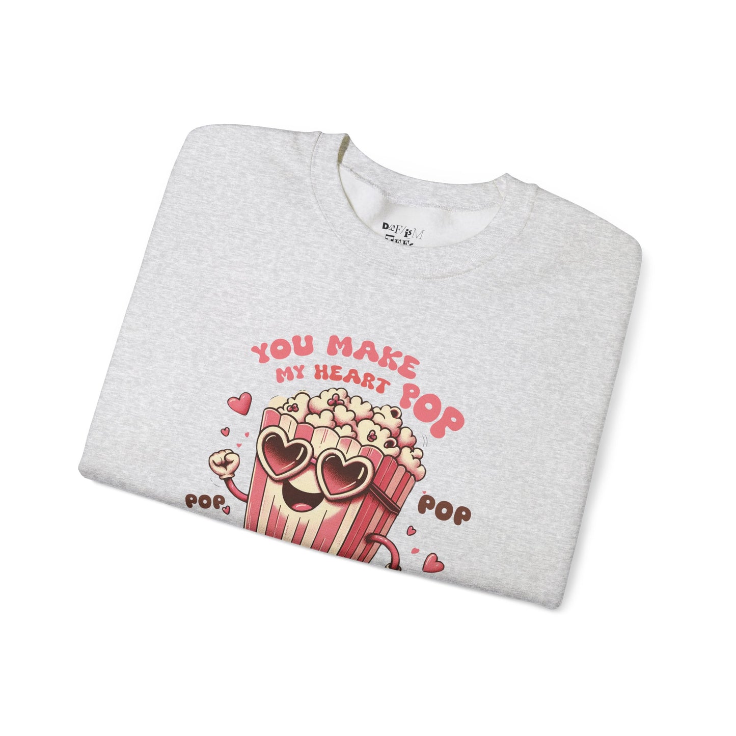 Valentine Heart Popcorn, You make my heart pop, couple movie night