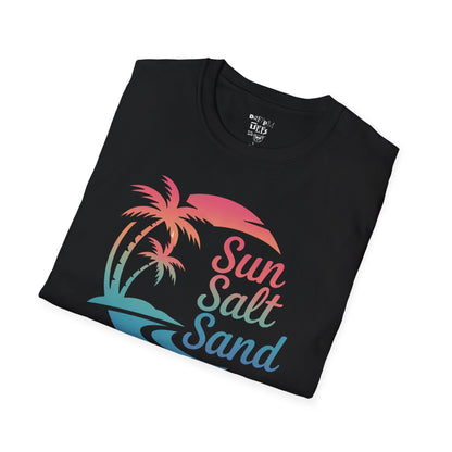 Sun, Salt, and Sand T-Shirt | Unisex Beach Vibes Tee | Perfect for Summer, Casual Wear, Vacation, Beach Lovers, Gifts