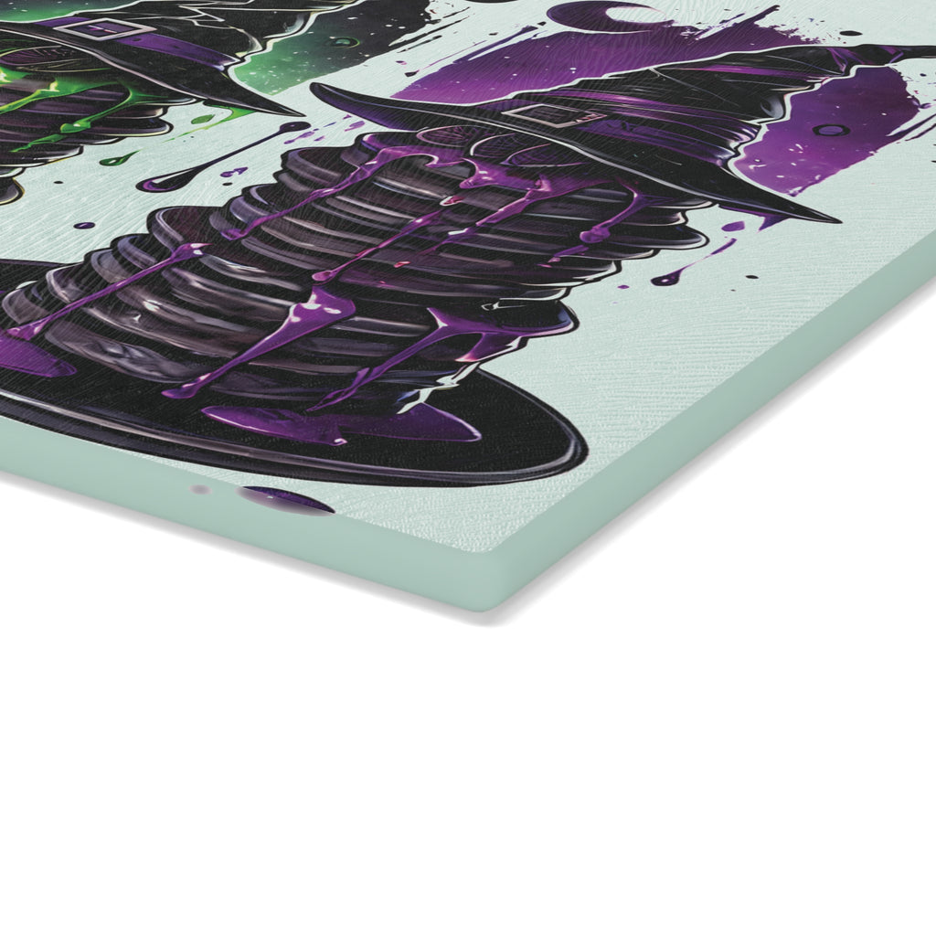 Halloween Pancakes Themed Glass Cutting Board