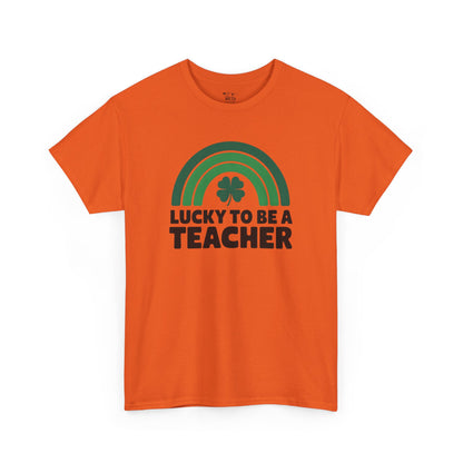 Lucky to Be a Teacher Unisex Heavy Cotton Tee