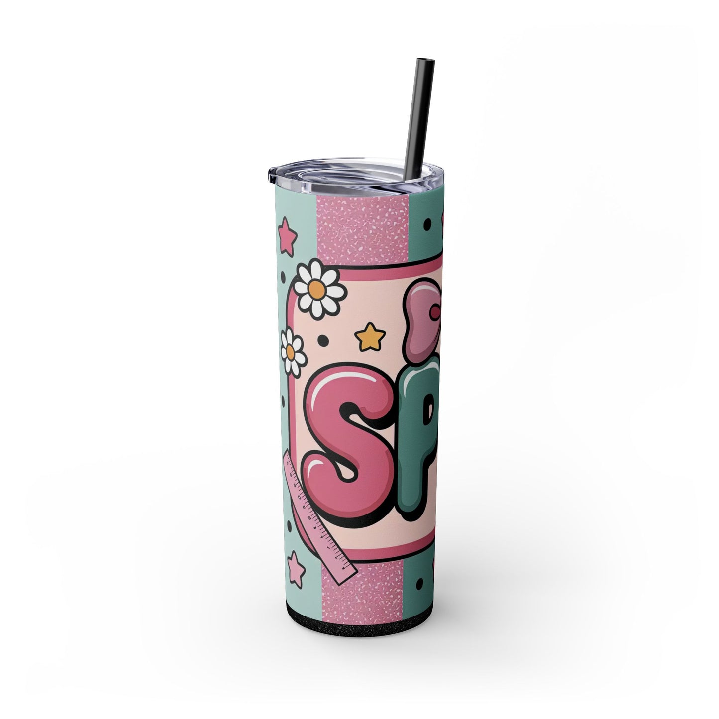 SPED Awareness Skinny Tumbler Whimsical