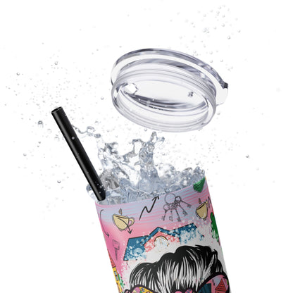 Realtor Colorful Inspirational Skinny Tumbler with Straw, 20oz