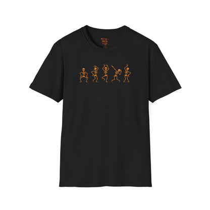 Skeleton Dance Moves Family Halloween Tee - Adult