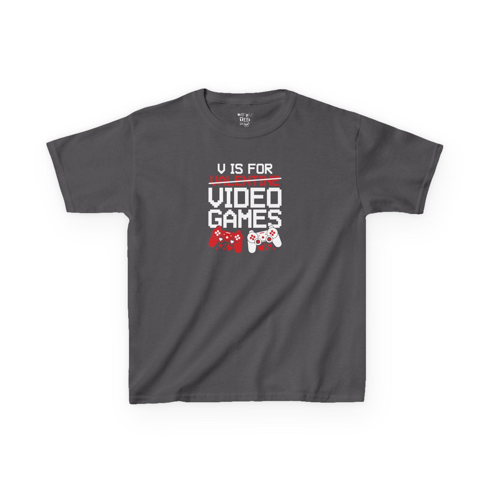 V is for Video Games - Valentines Boys Gaming Tee