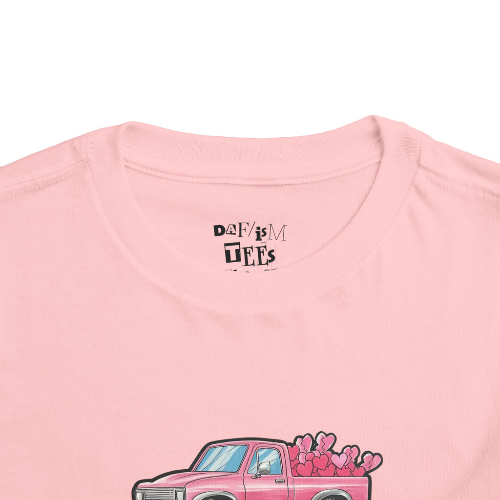 Toddler Tee - Monster Truck Valentine Design Heart Crusher