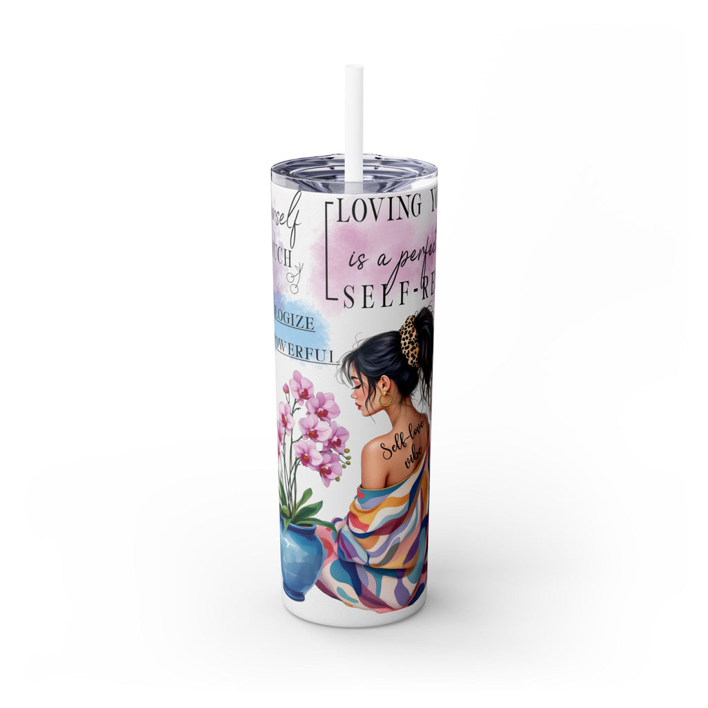 Self-Love Inspirational Skinny Tumbler