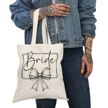 Customizable Wedding Tote Bag for Bride - Bow