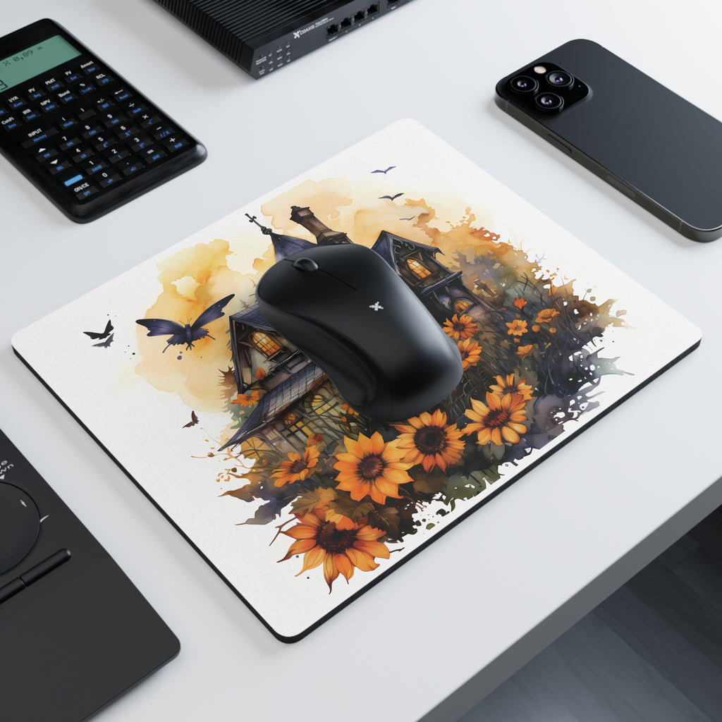 Whimsical Haunted House Mouse Pad